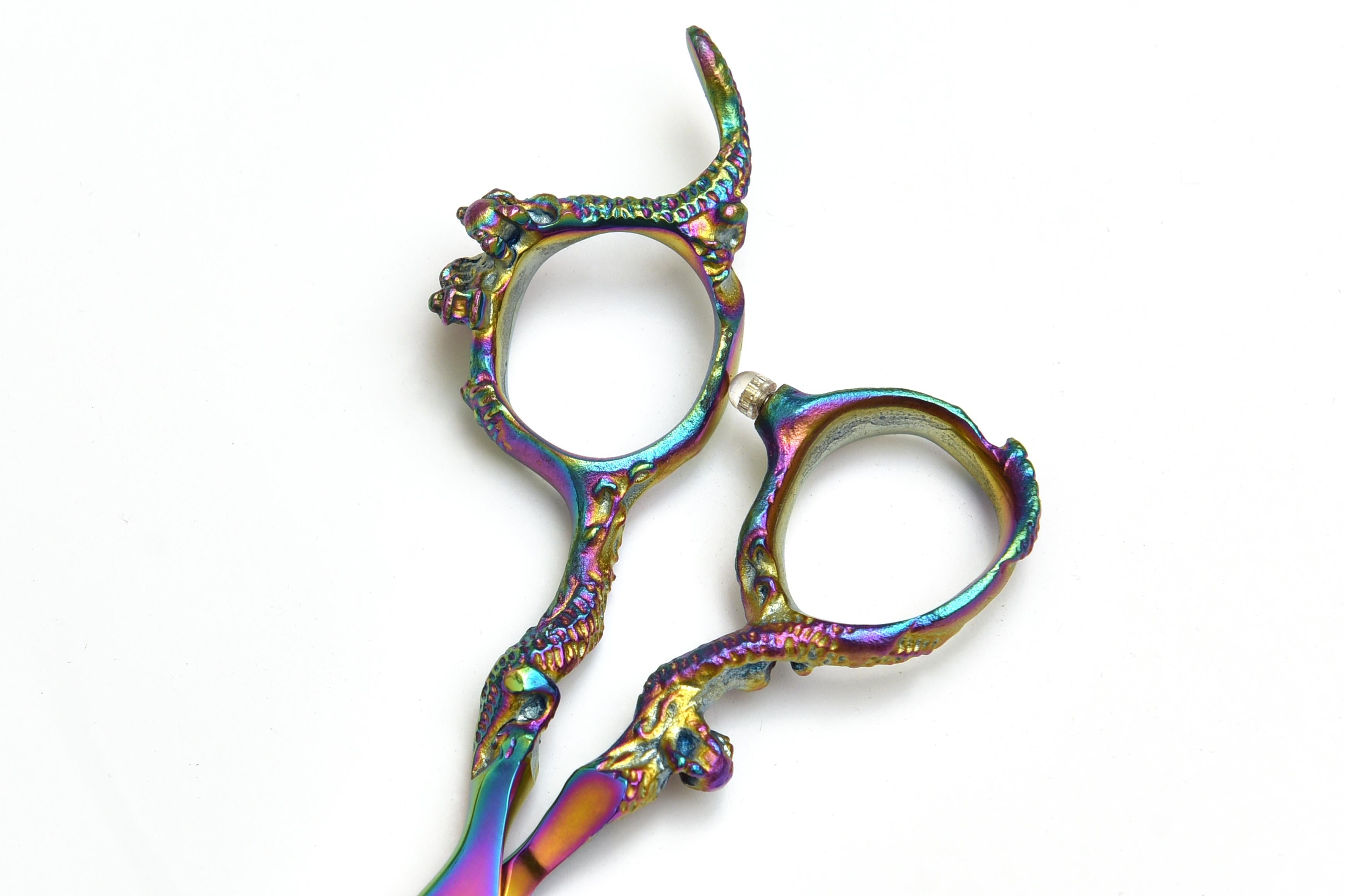 Rainbow Titanium Hair Cutting Scissors – Iridescent Finish