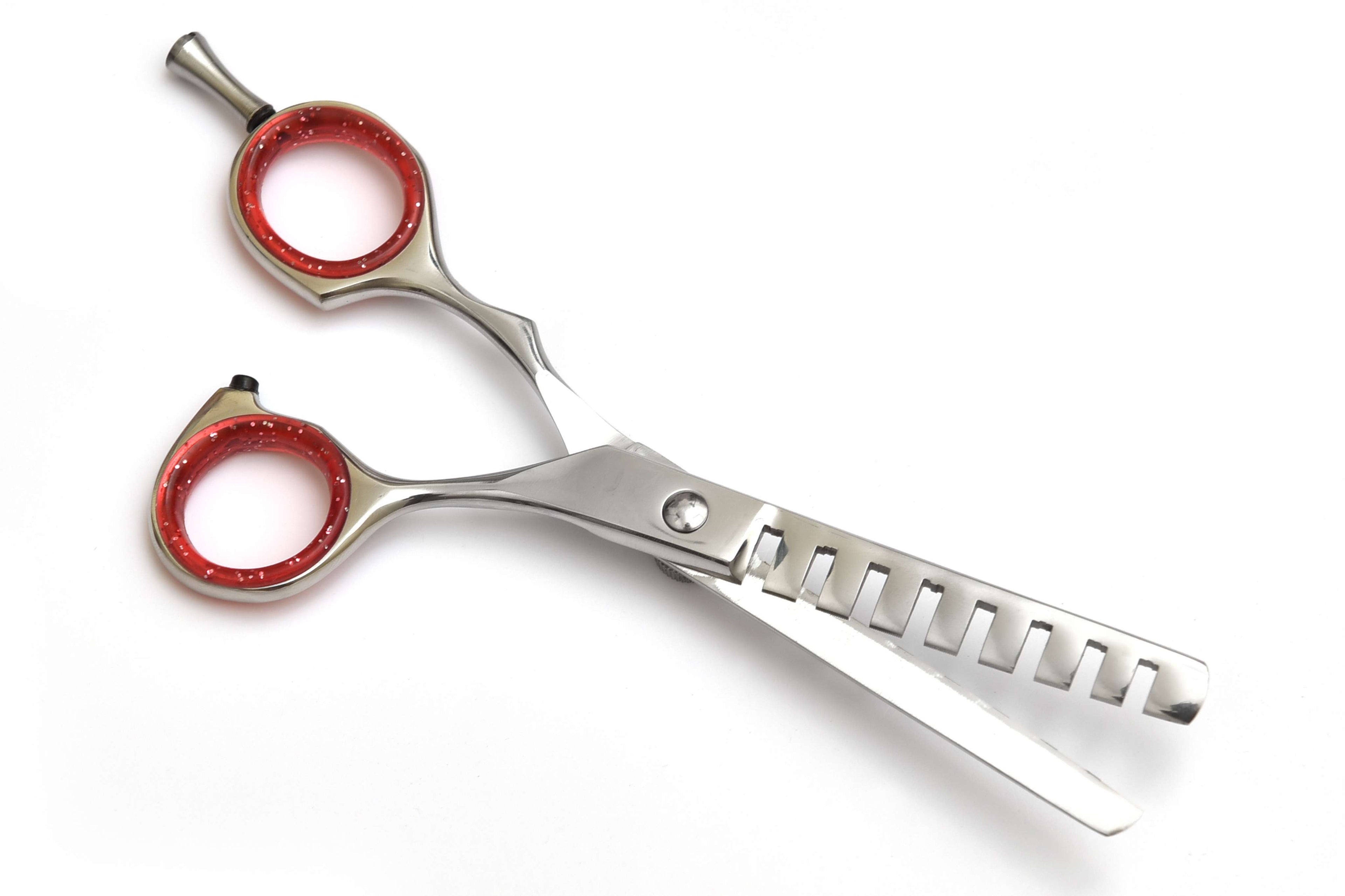 Red Accent Thinning Scissors