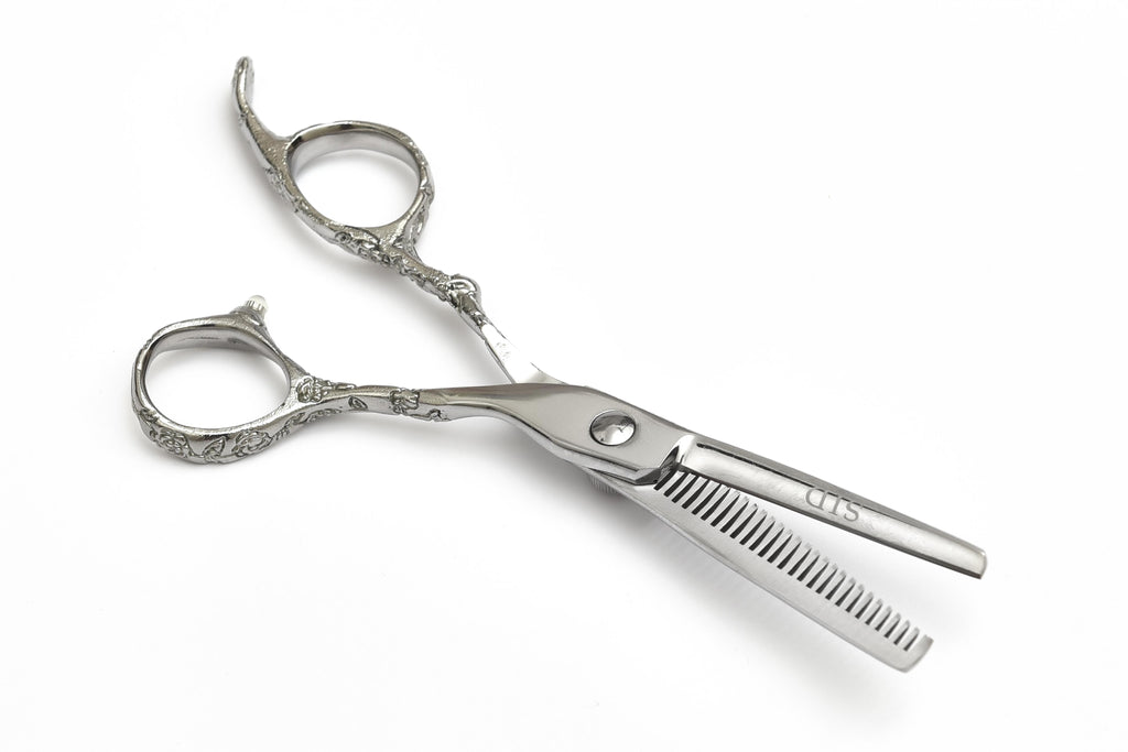 Ornate Red Gem Thinning Scissors