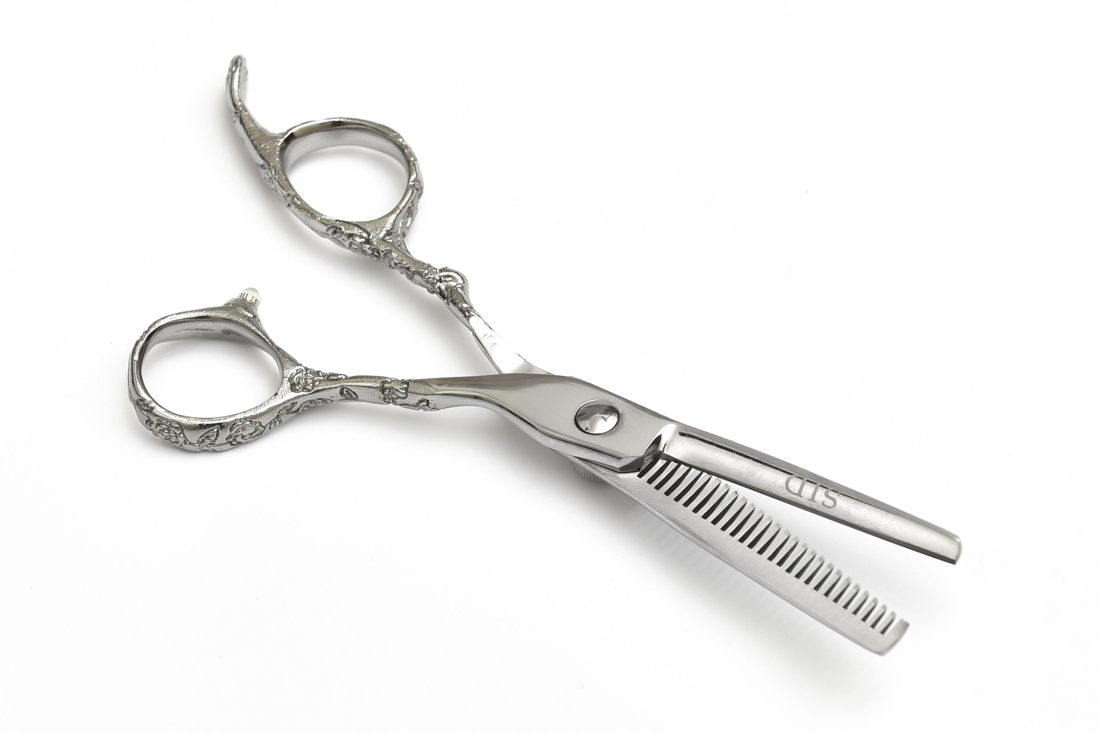 Ornate Red Gem Thinning Scissors