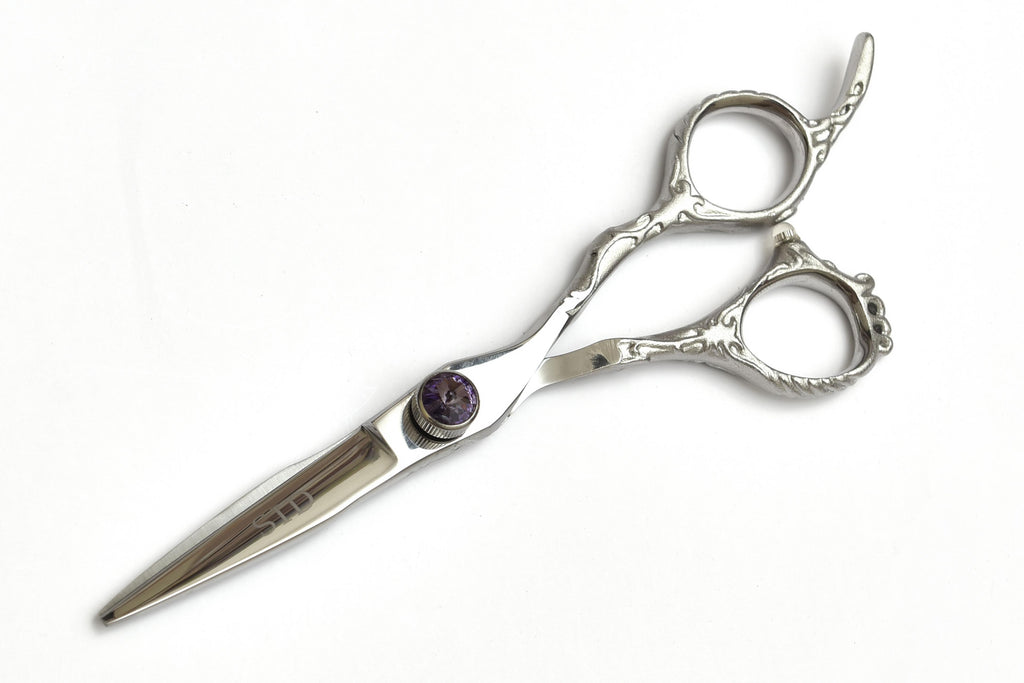 Polished Silver Haircutting Scissors