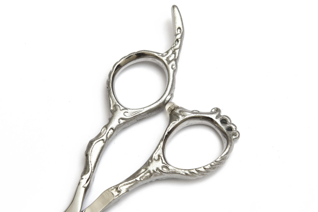 Polished Silver Haircutting Scissors