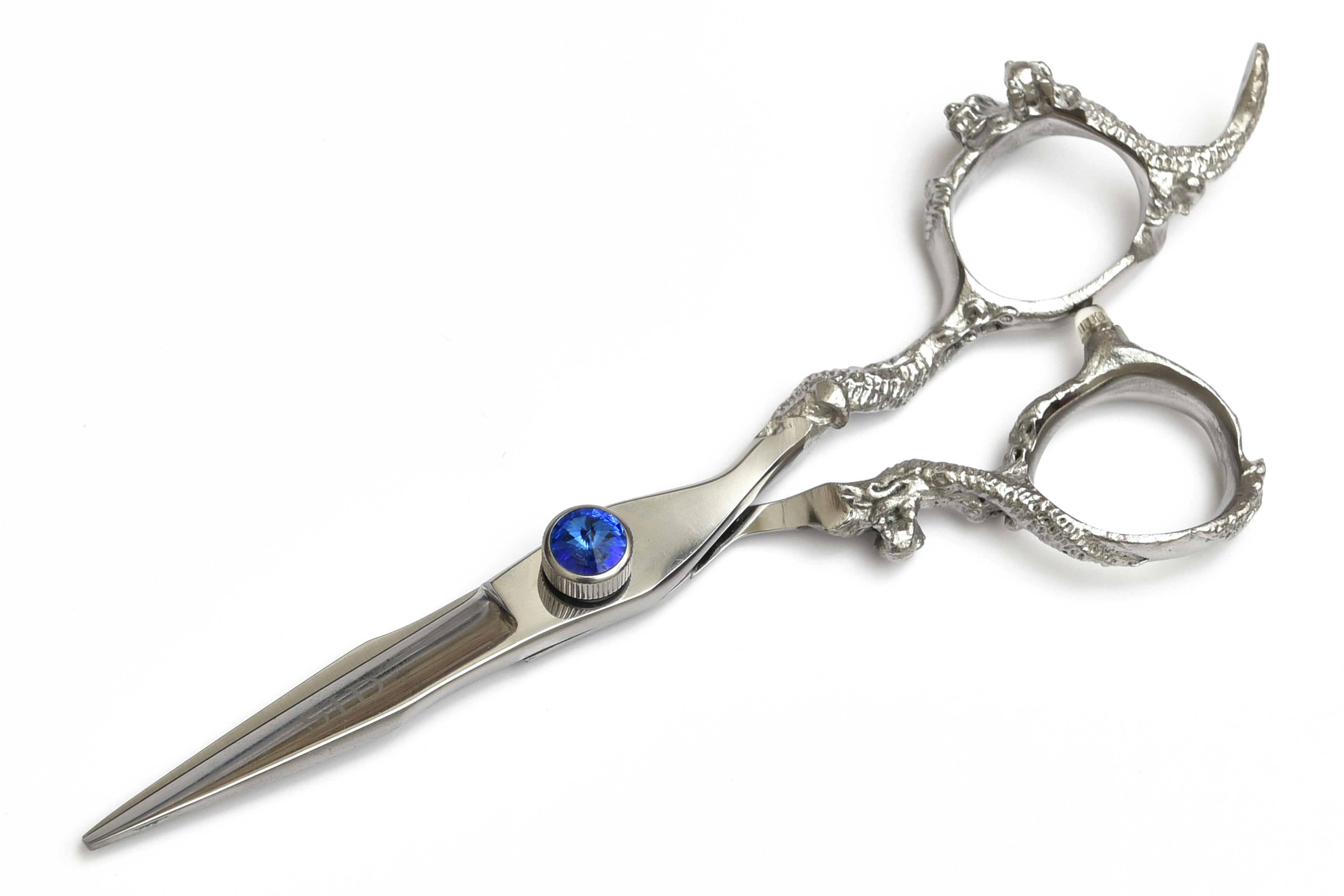 Brushed Nickel Haircutting Scissors