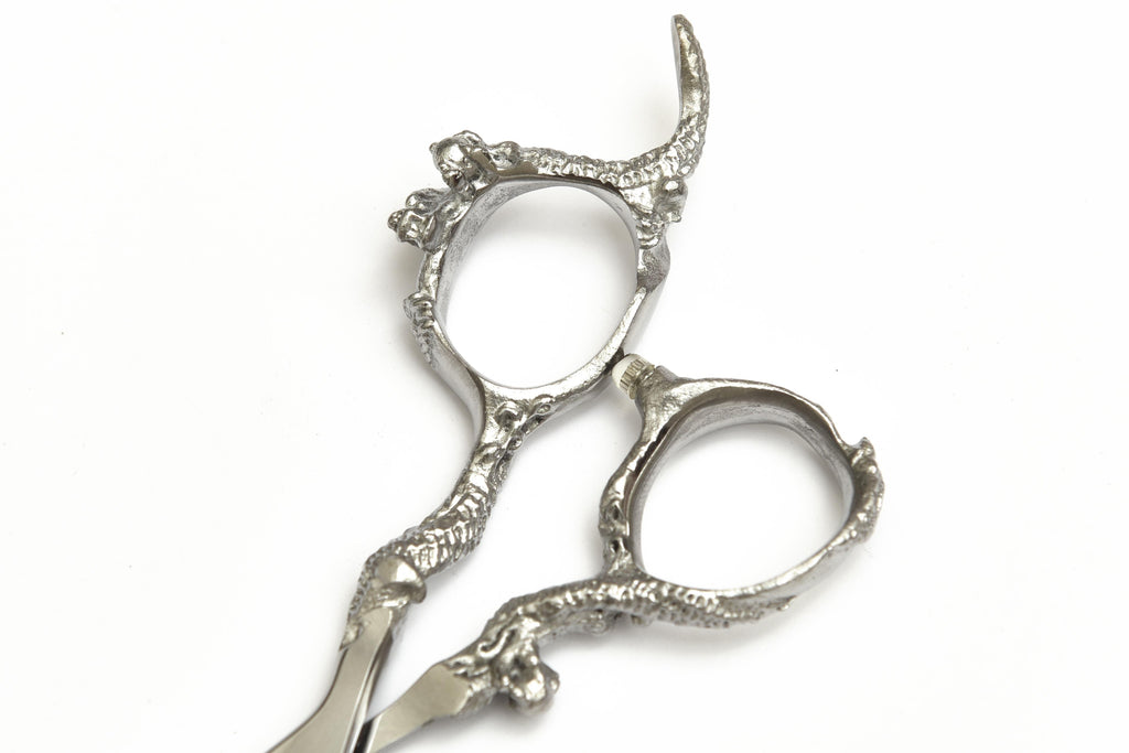 Brushed Nickel Haircutting Scissors