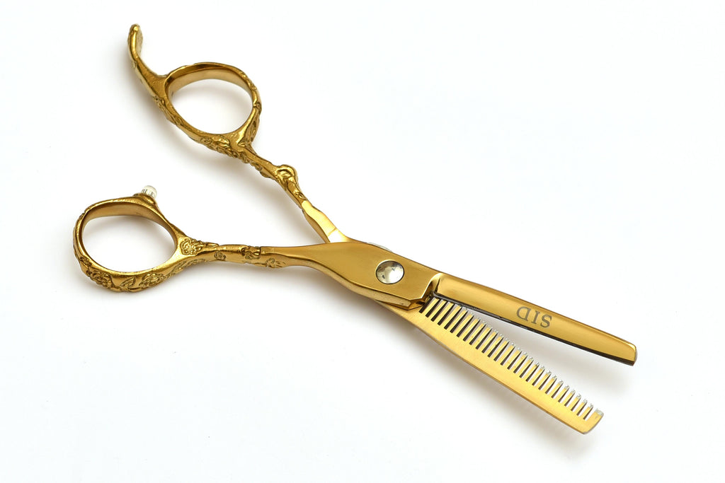 Royal Gold Hair Thinning Scissors – Texturizing Shears for Barbers & Stylists