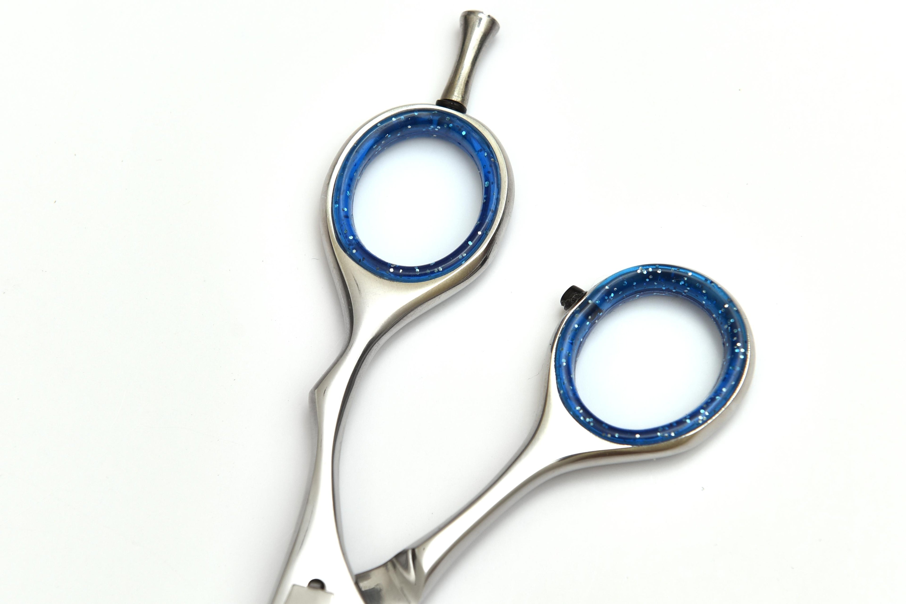 Premium Hair Cutting Scissors with Blue Handle Grips