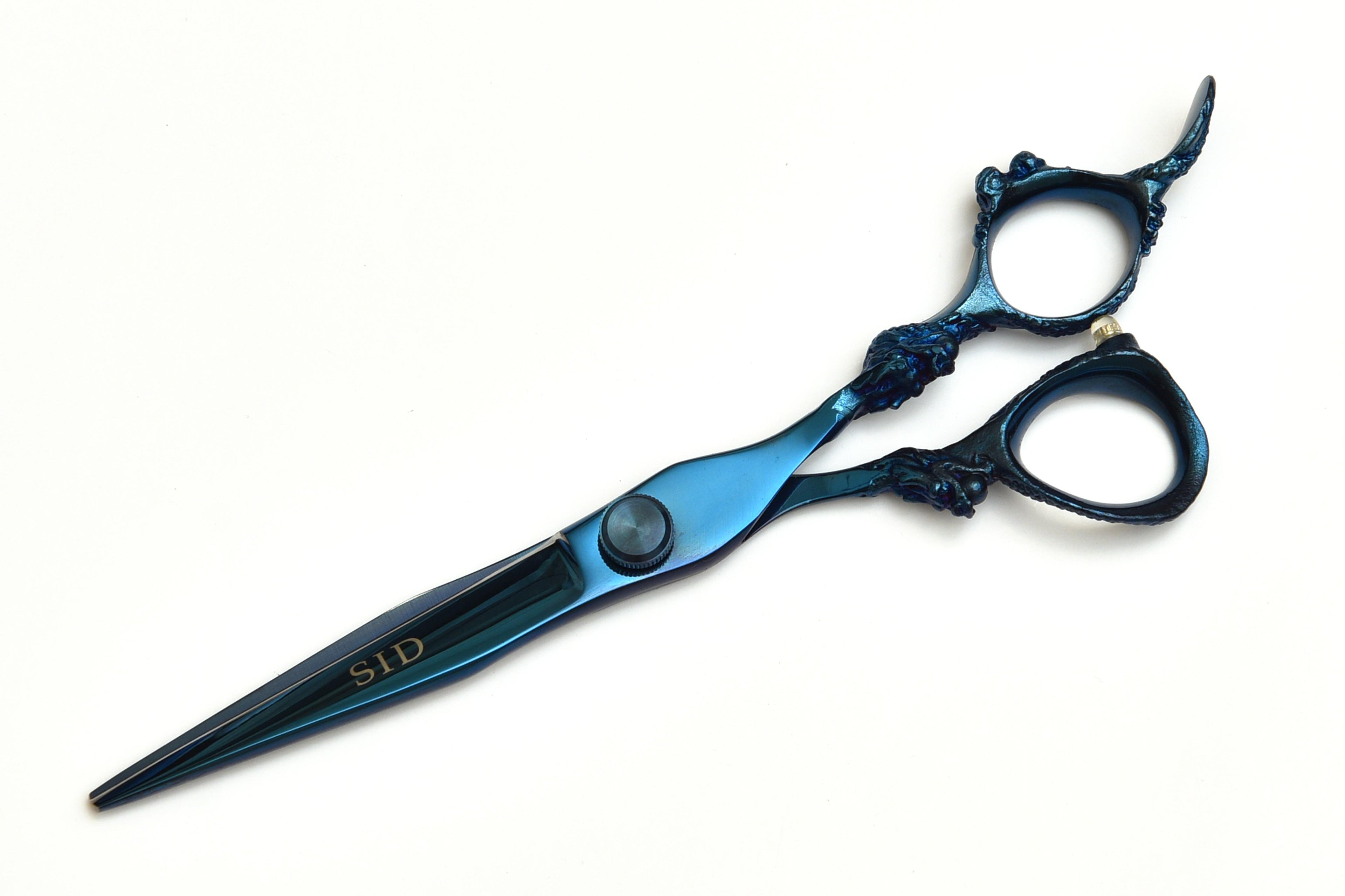 Dragon Handle Blue Hair Cutting Scissors