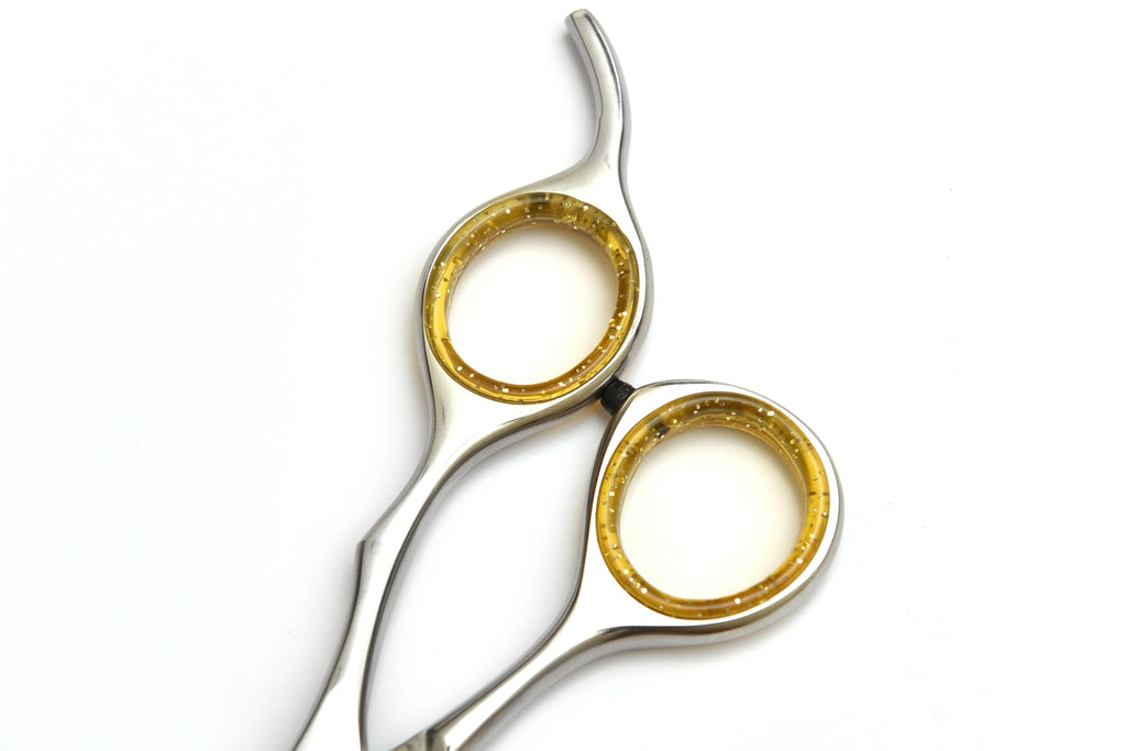 Premium Stainless Steel Hair Cutting Shears with Gold Handle