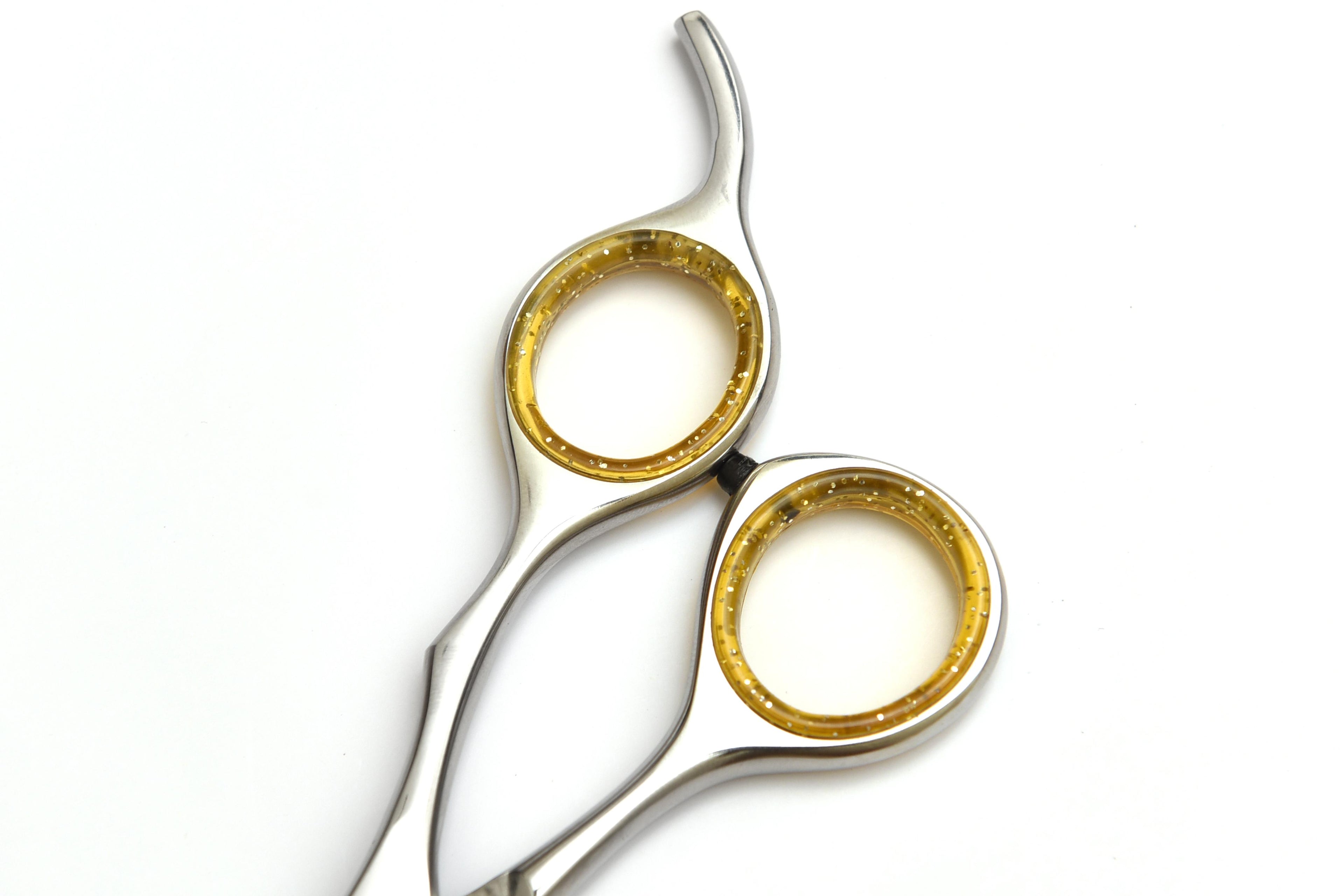 Premium Stainless Steel Hair Cutting Shears with Gold Handle
