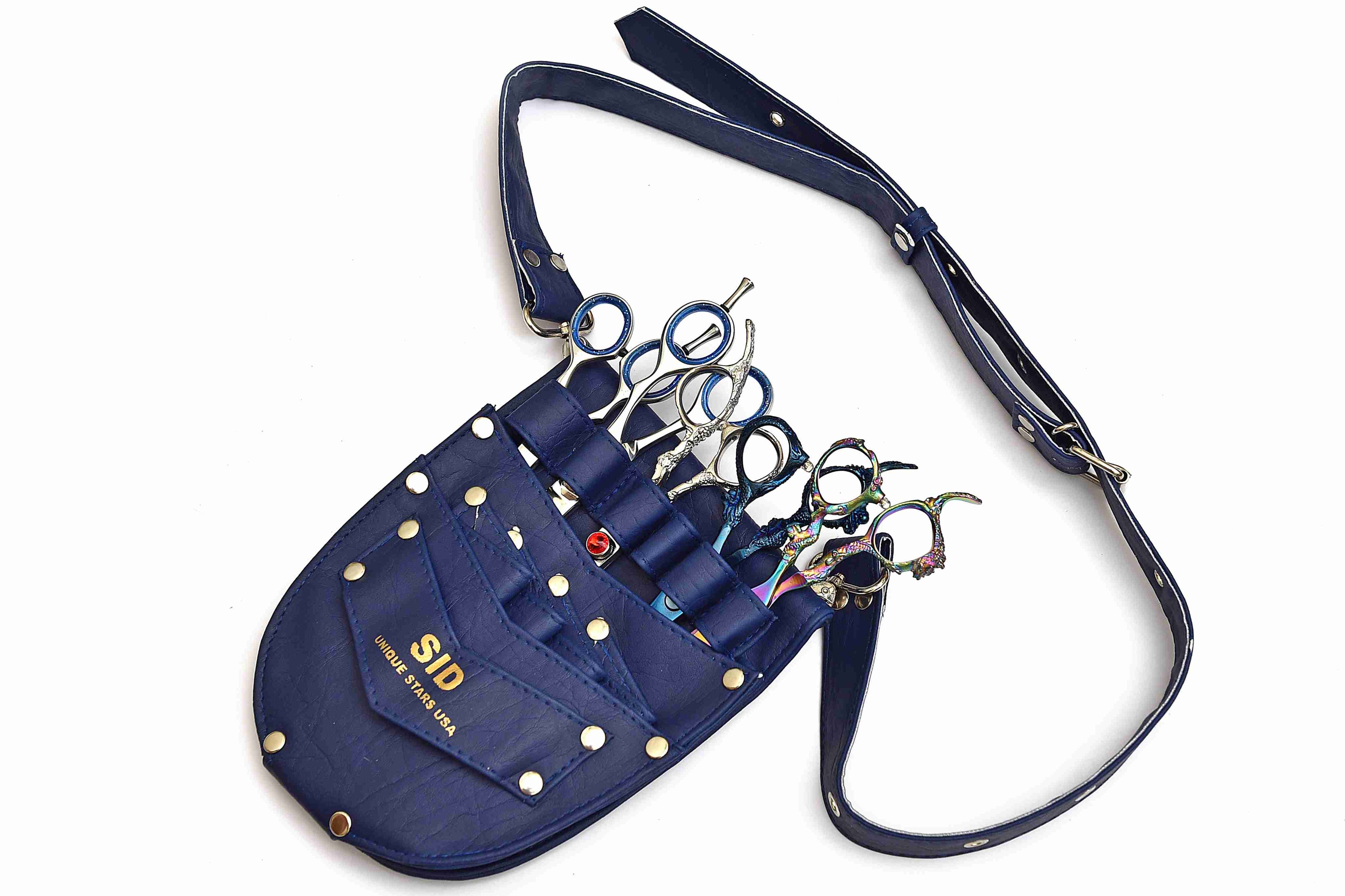 Pure Blue Leather Scissor Holster