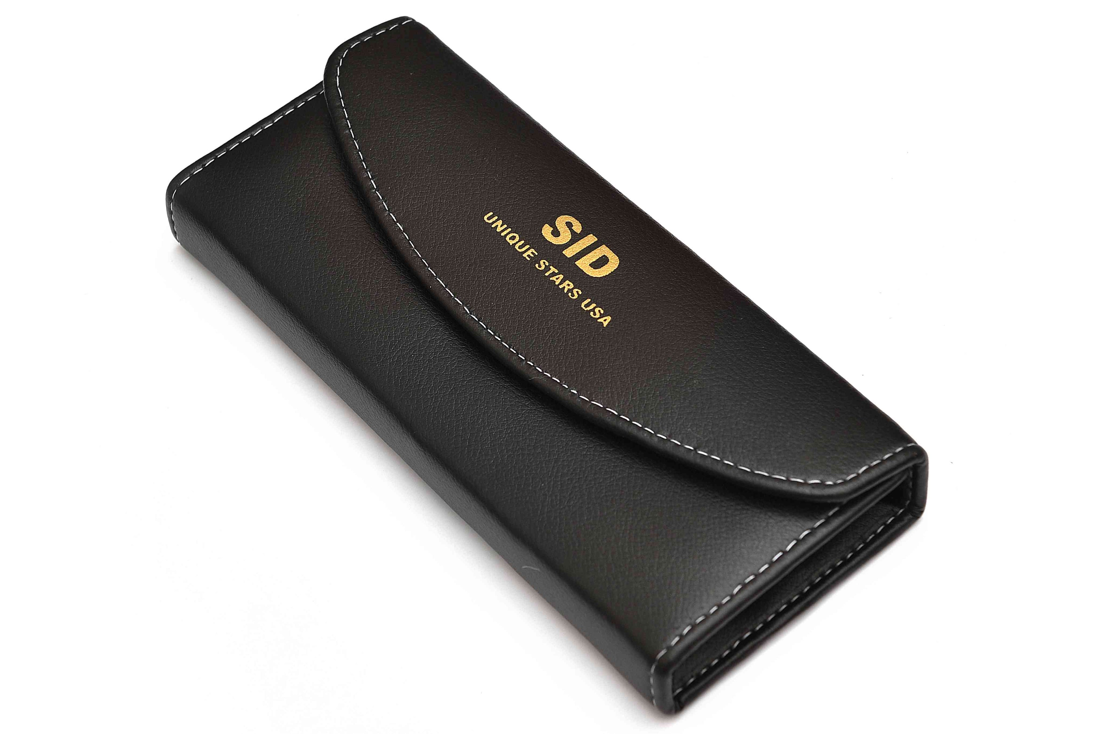 Professional Hair Cutting Scissors Black Leather Case
