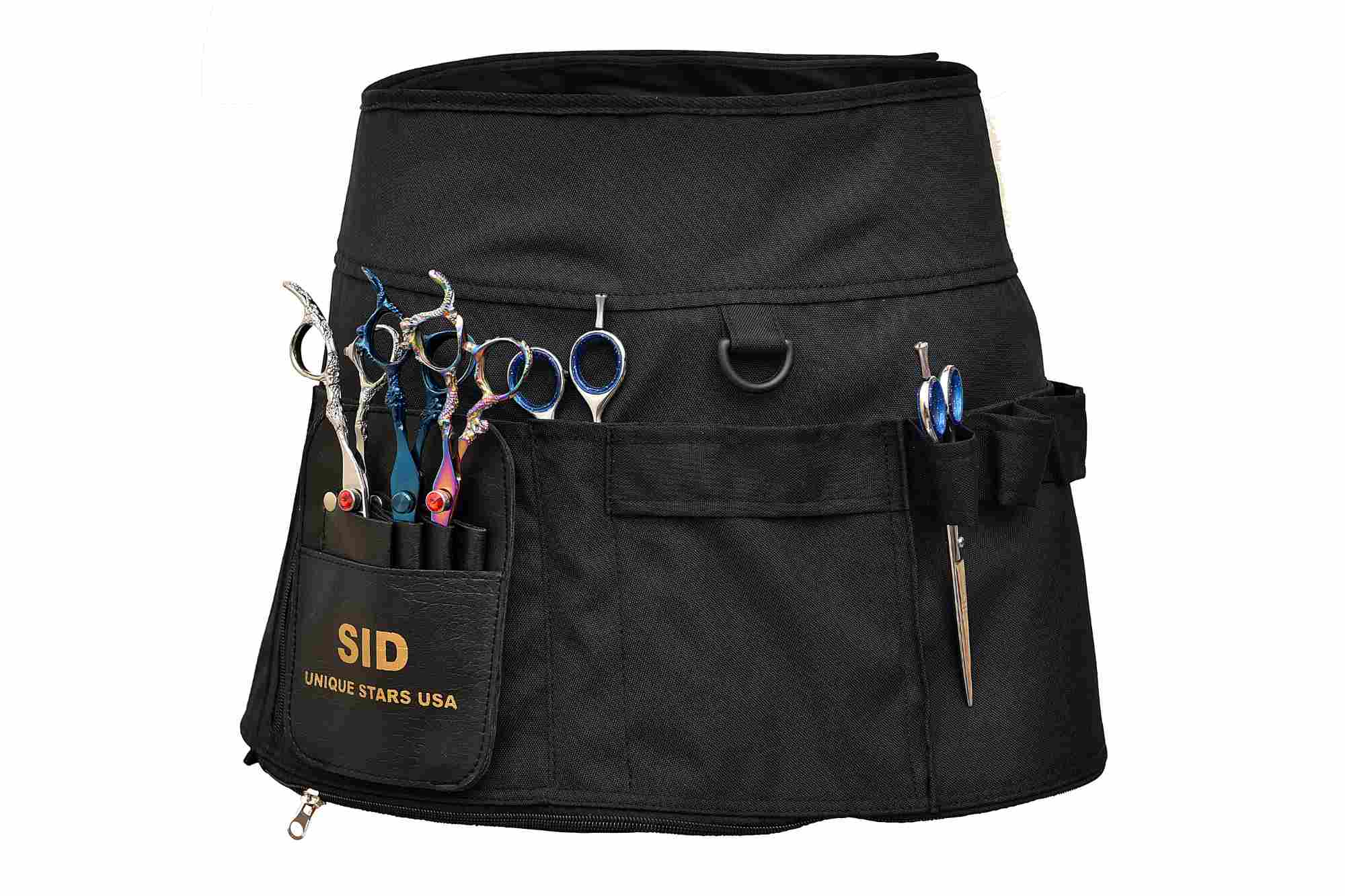 Black Barber Waist Bag Salon Aprons Belt