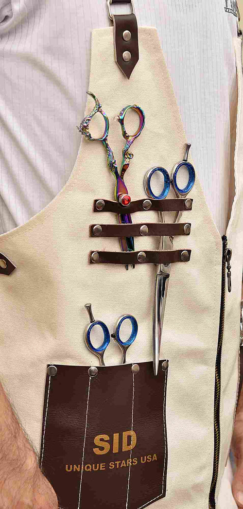 Beige Barber Vest Apron Waistcoat