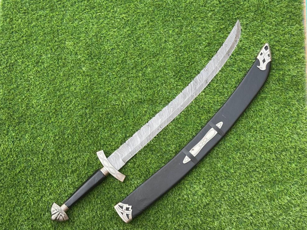 Damascus Steel Sword with Scabbard