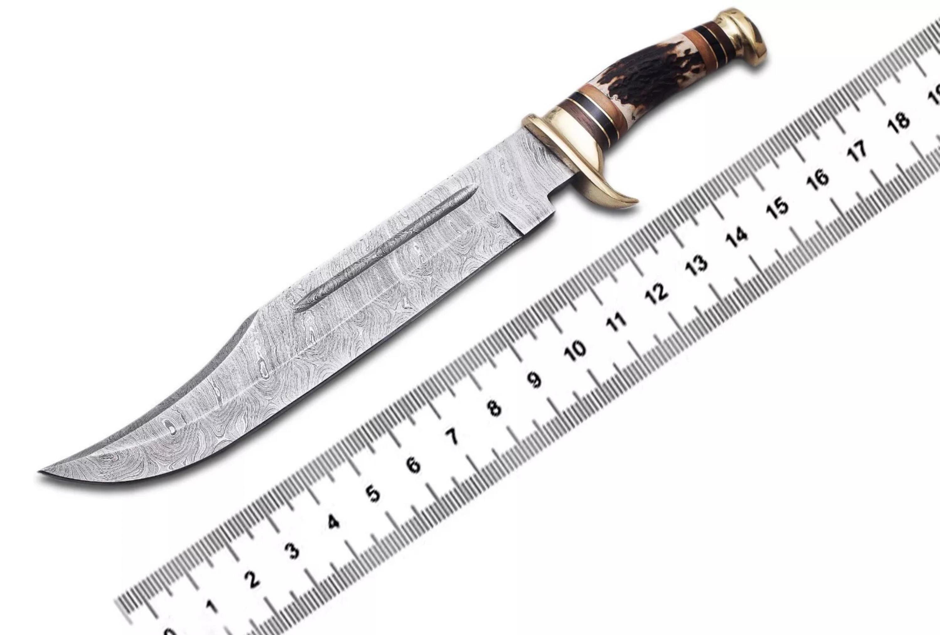 Damascus Steel Bowie Knife