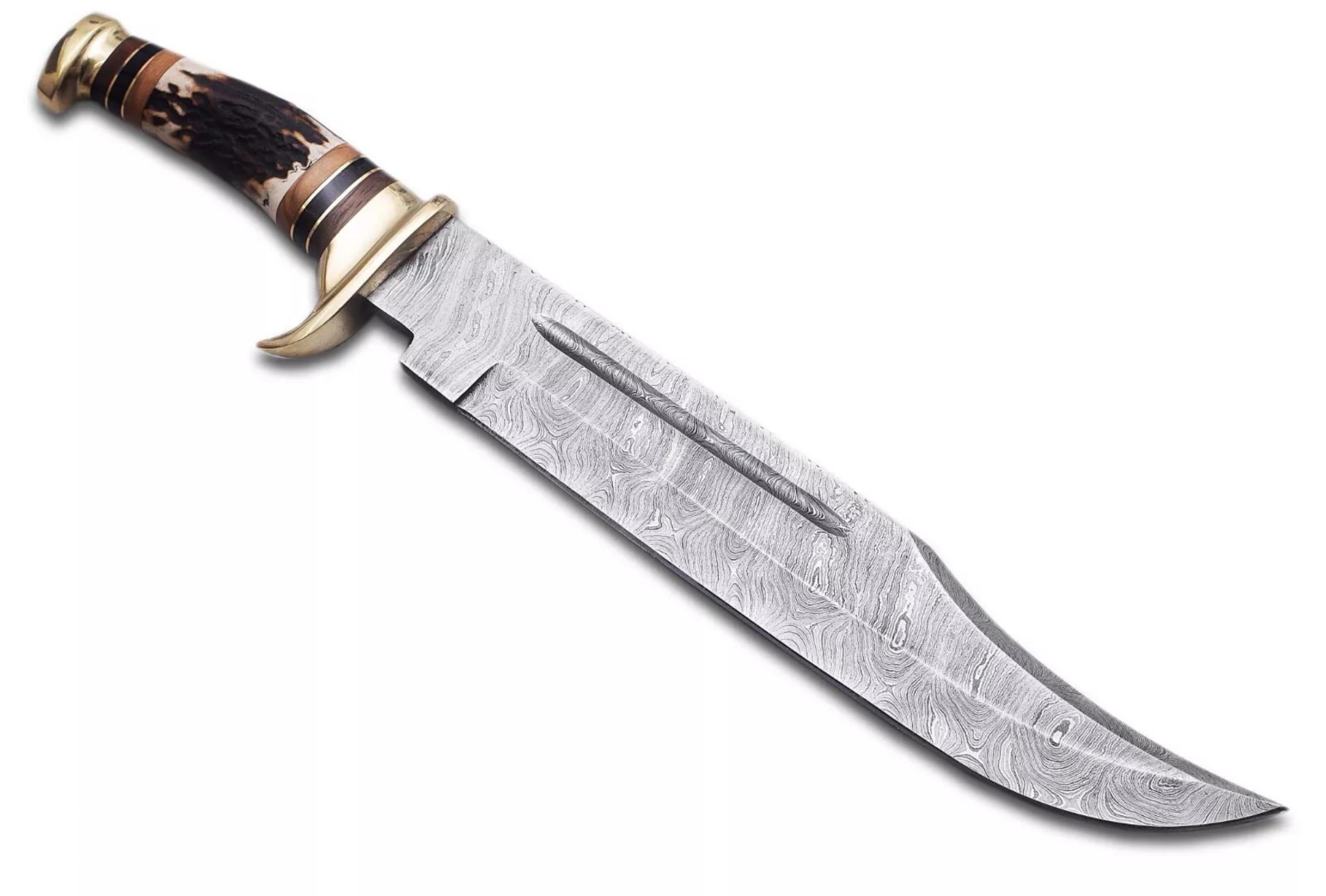 Damascus Steel Bowie Knife