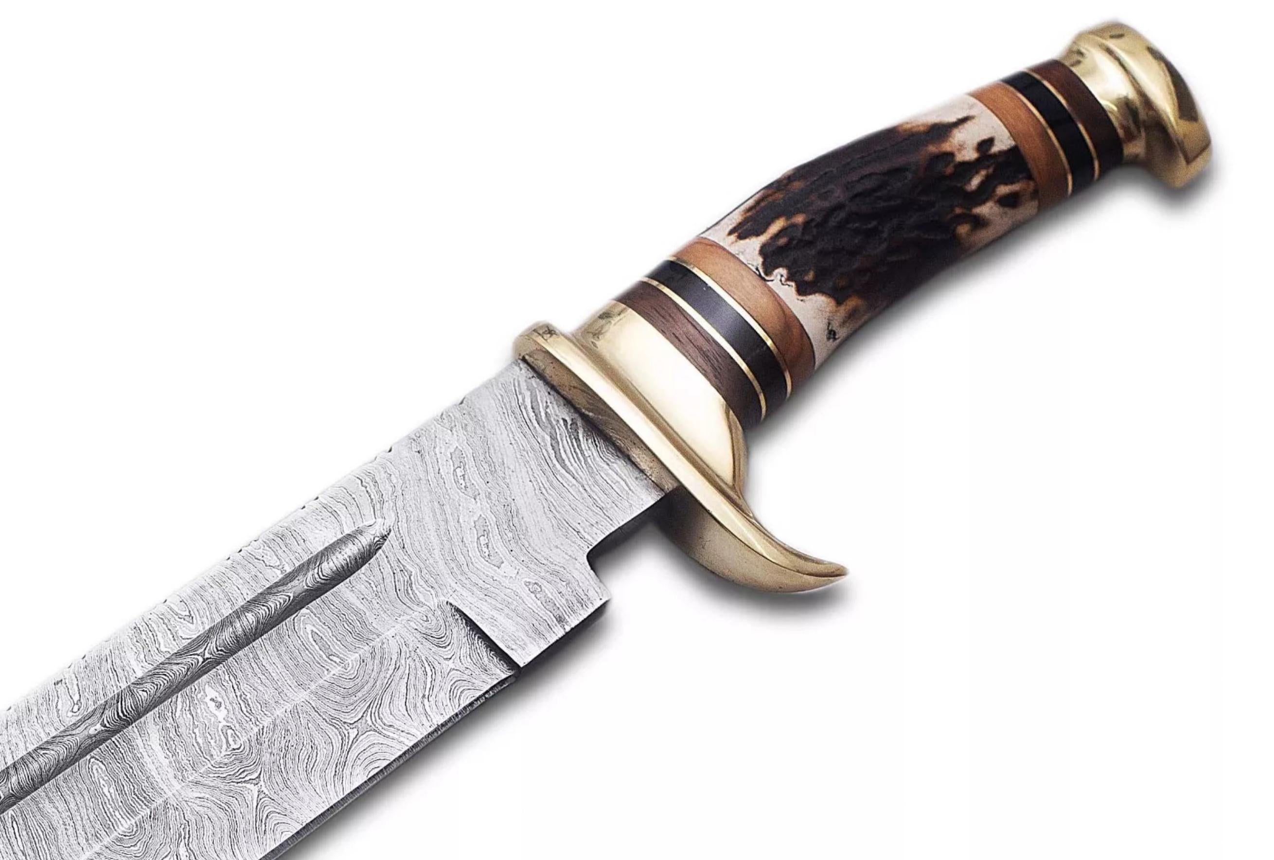 Damascus Steel Bowie Knife