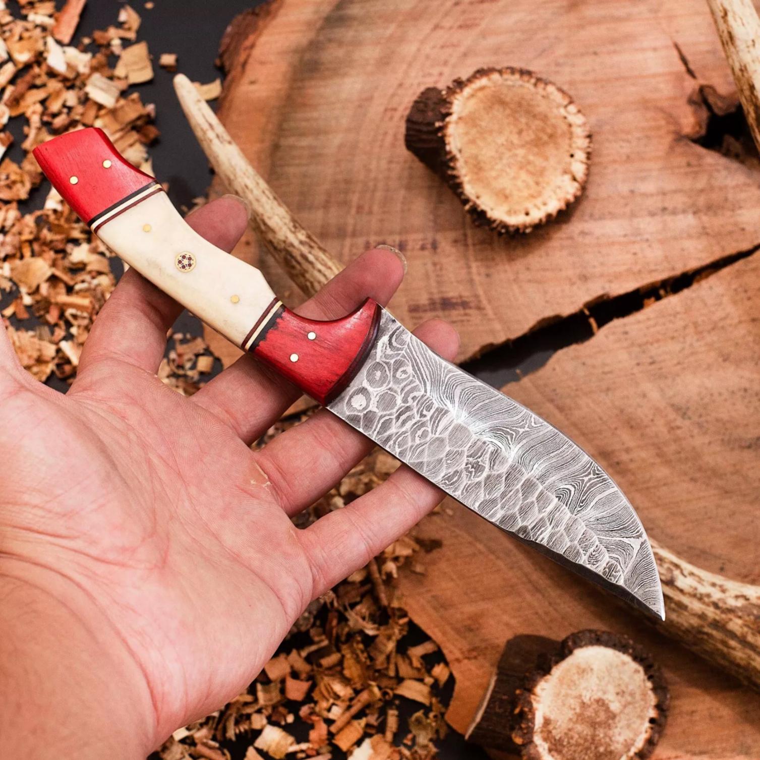 Handcrafted Damascus Steel Fixed Blade Knife